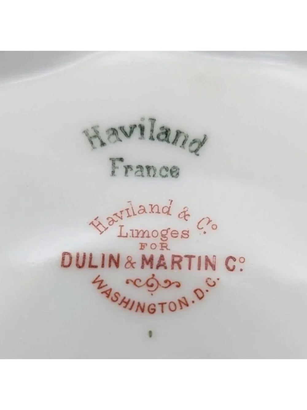 Antique Haviland Limoges Rose Garland Porcelain Scalloped Serving Bowl France